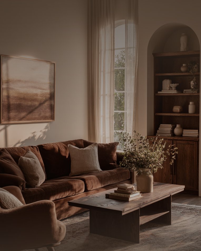 Warm earthy living space