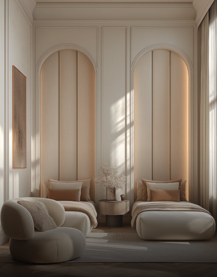 Elegant bedroom interior